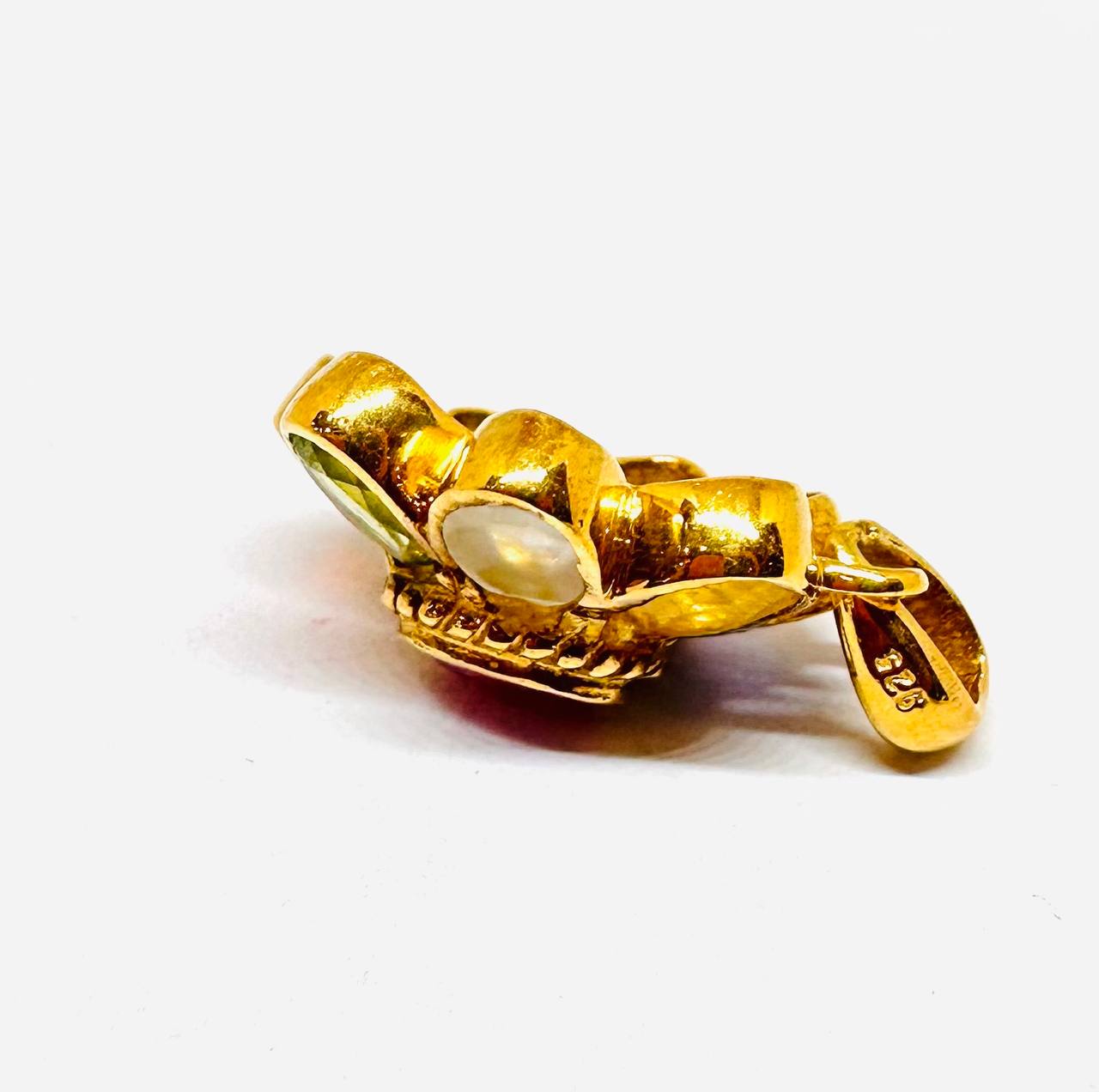 Noppakao Nine Sacred Gems Pendant in 925 Silver Gold-Plated 3
