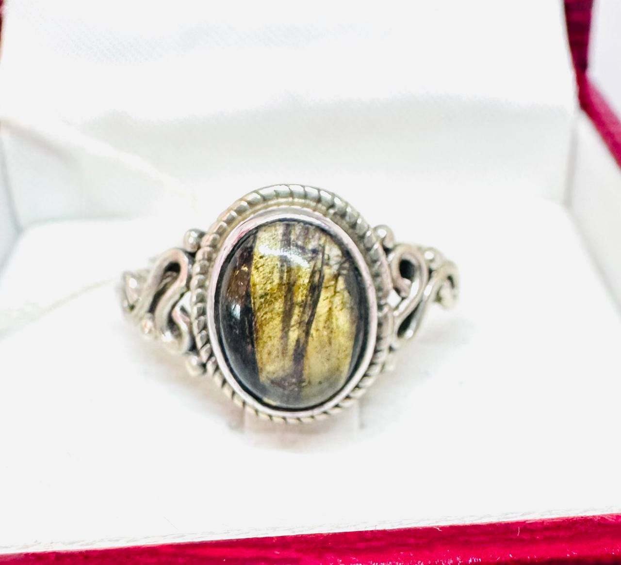 925 Sterling Silver Natural Labradorite Ring — Handcrafted 2