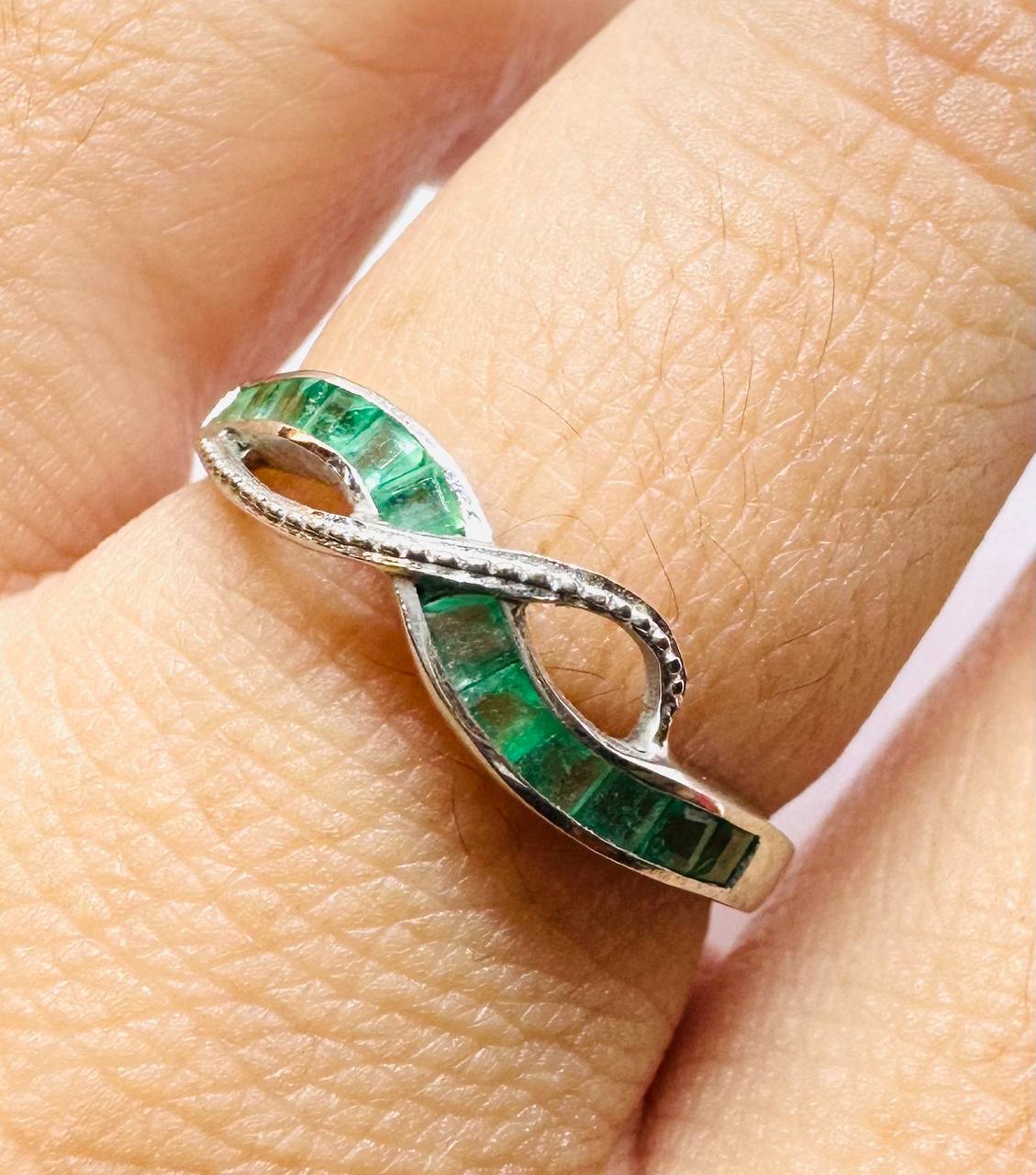 9K Gold Natural Emerald Ring — Handcrafted 3