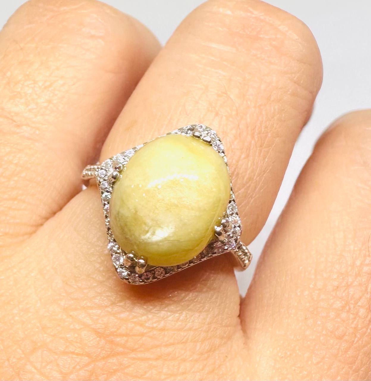 925 Sterling Silver, White Gold Plated Natural African Ruby Ring with Cubic Zirconia — Handcrafted 4