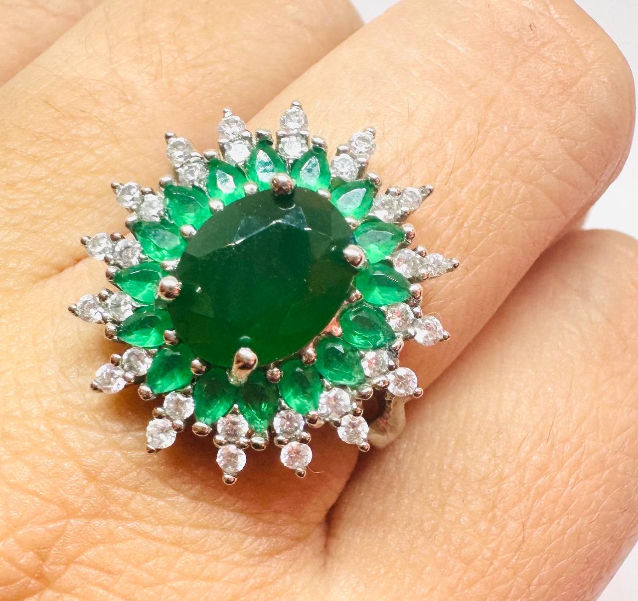 925 Sterling Silver Natural Gemstone Ring — Handcrafted 3