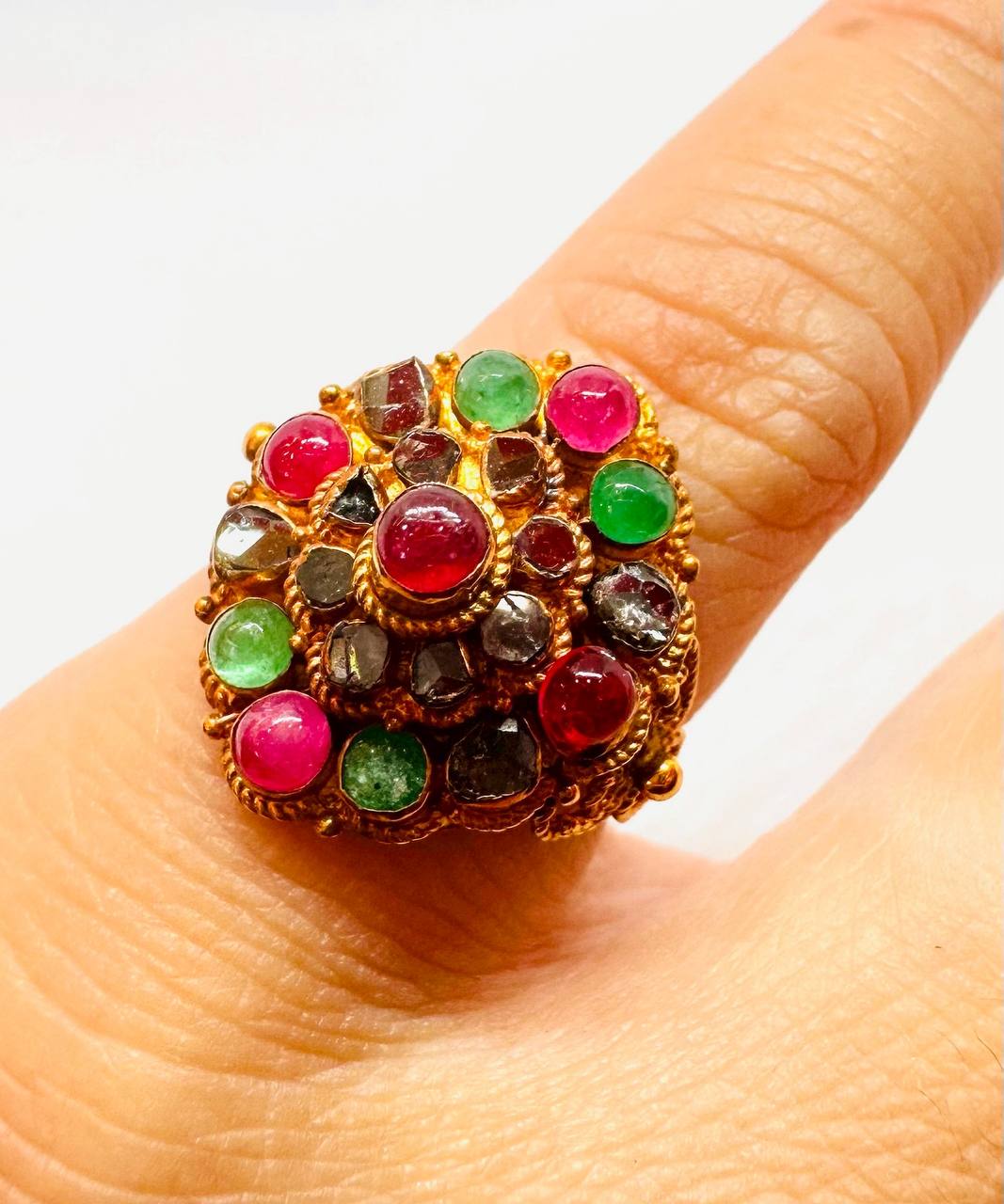 90% Gold (22K) rubí natural anillo 3
