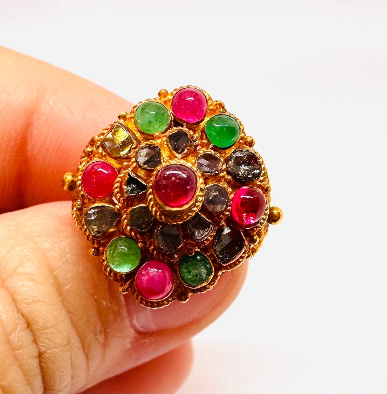 90% Gold (22K) rubí natural anillo 4
