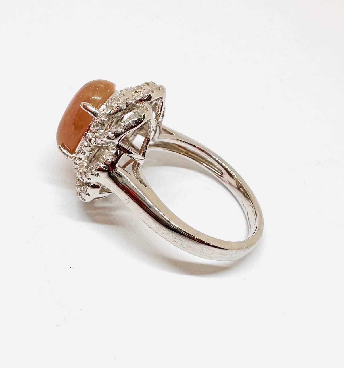 925 Sterling Silver, Gold Plated Natural Ruby Ring with Swiss Diamonds — Handcrafted 3