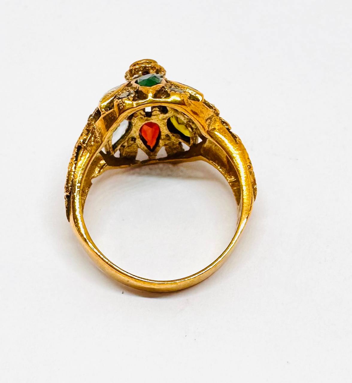925 Sterling Silver, Gold Plated Natural Noppakao Ring — Handcrafted 4