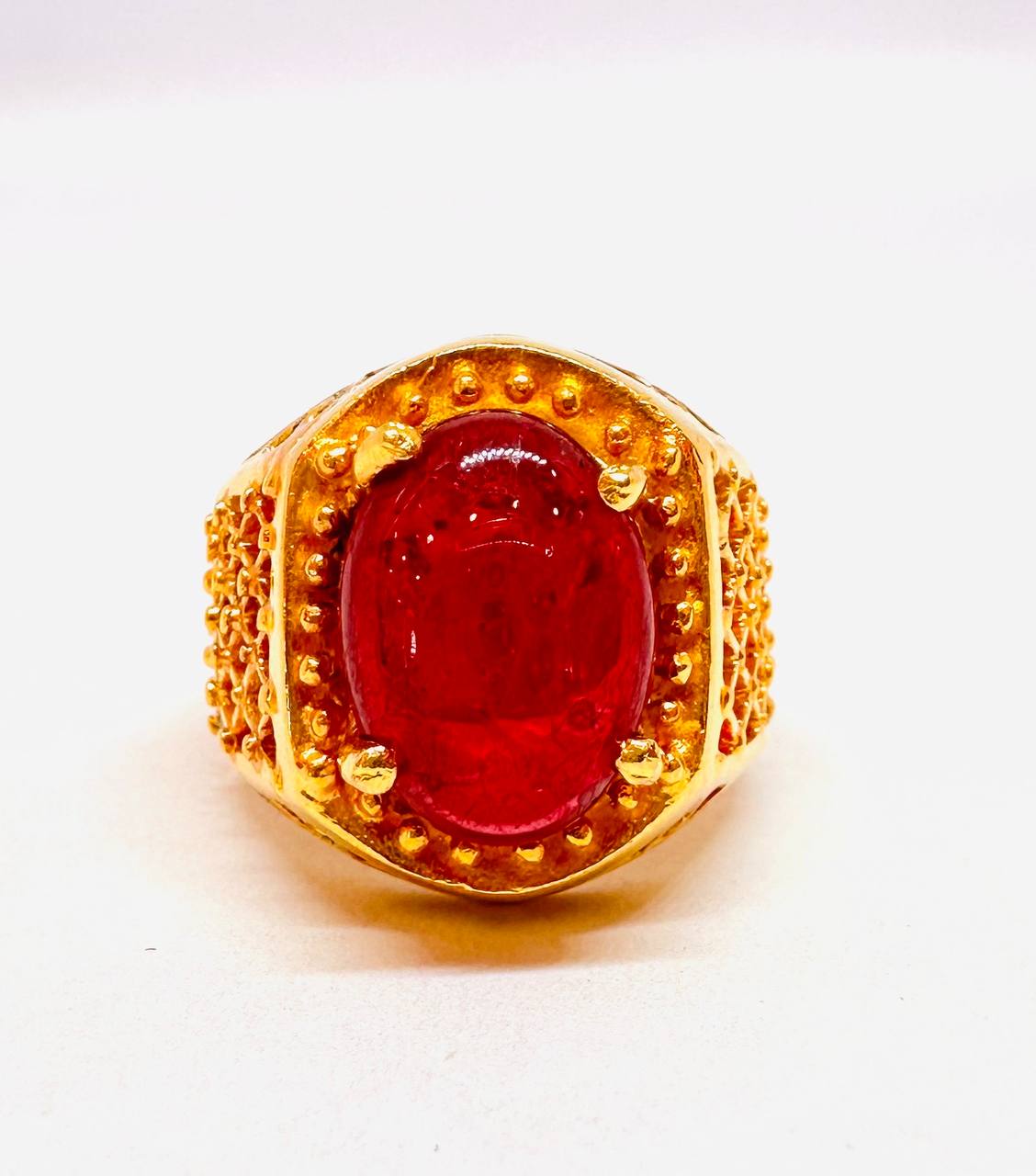 Gold-Filled Natural Ruby Ring — Handcrafted