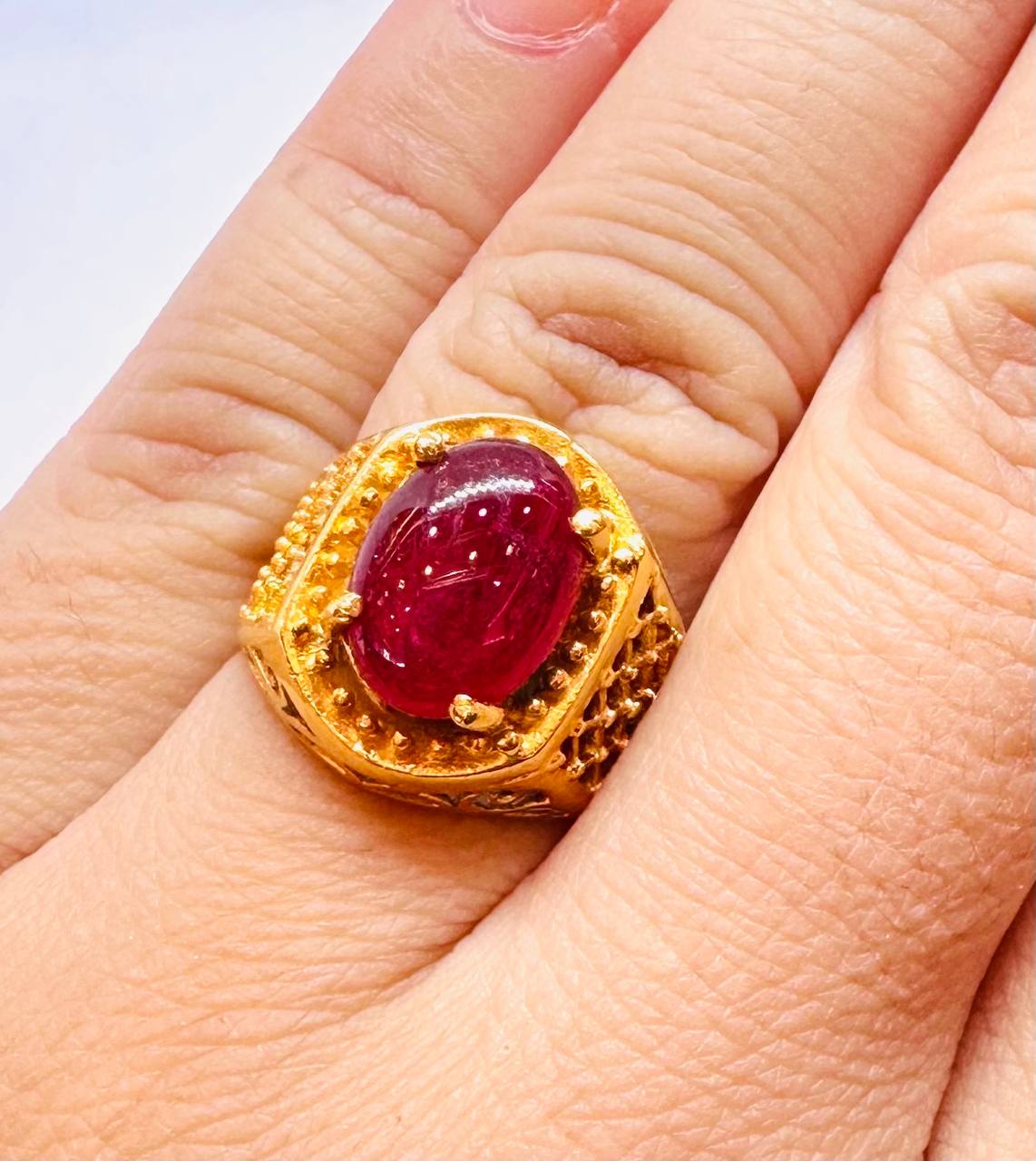 Gold-Filled Natural Ruby Ring — Handcrafted 4