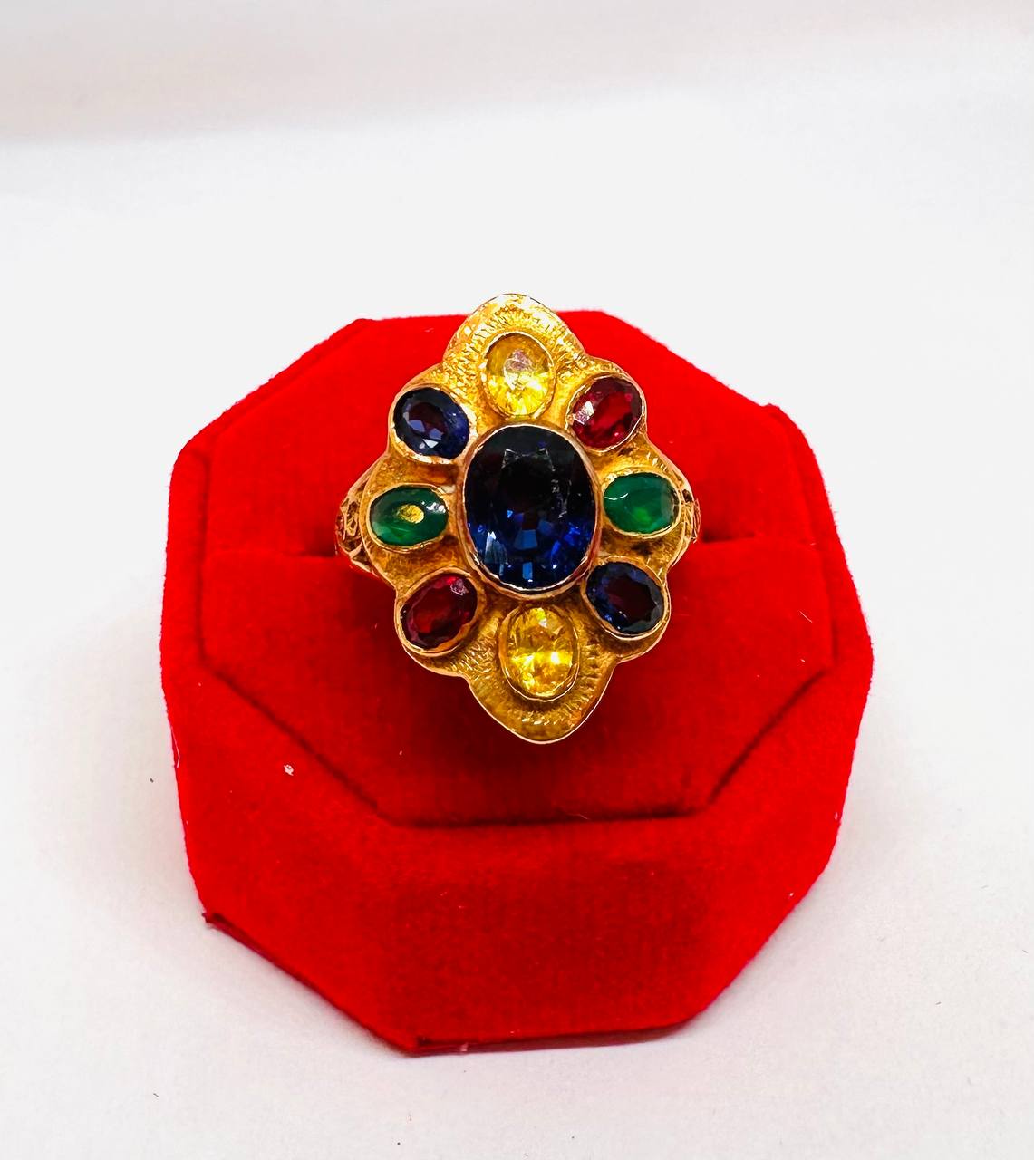 90% Gold (22K) Natural marquesa rubí anillo 2