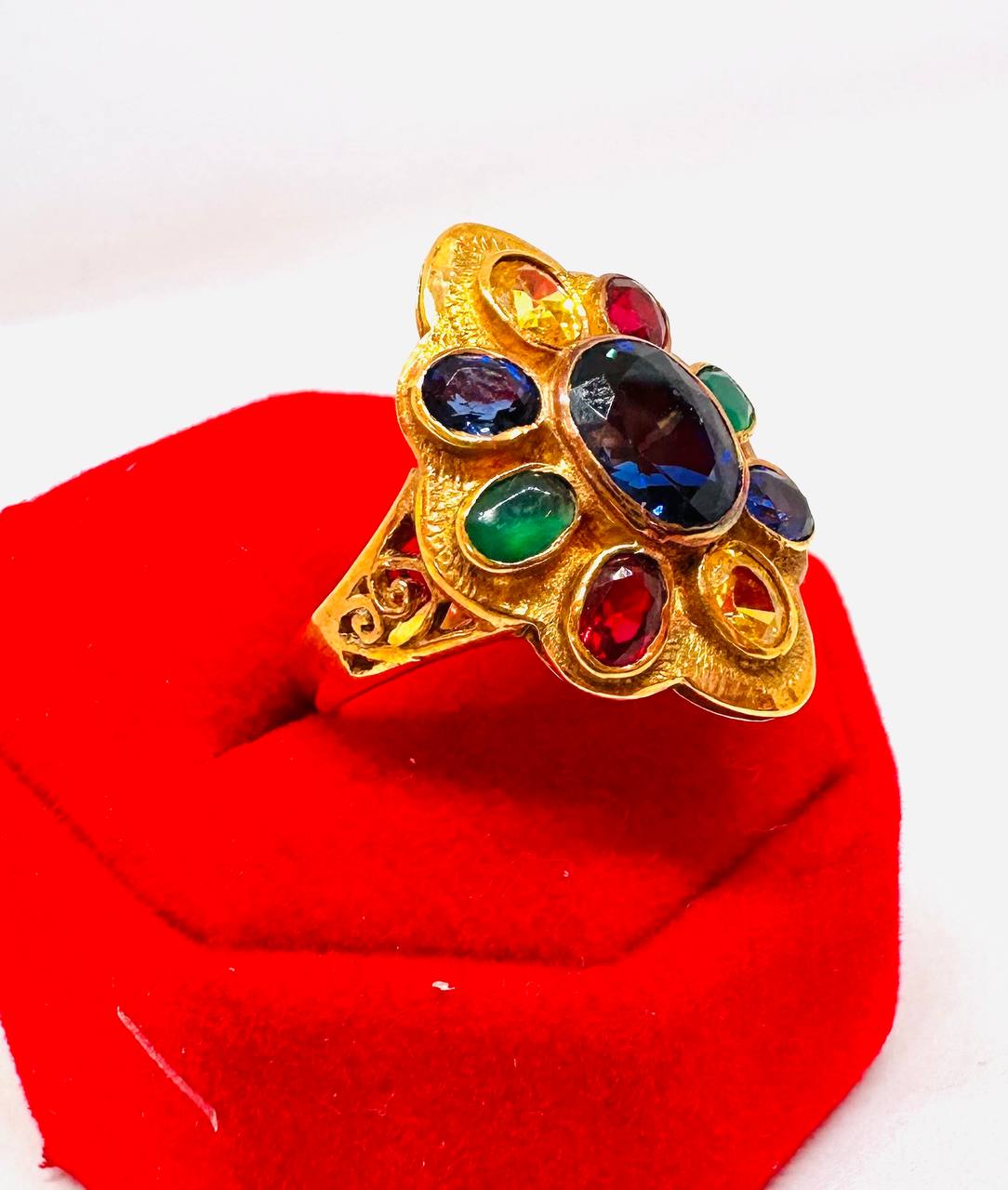 90% Gold (22K) Natural marquesa rubí anillo 3