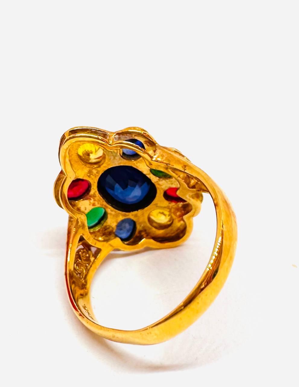 90% Gold (22K) Natural marquesa rubí anillo 4
