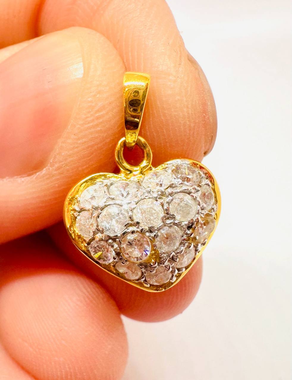 90% Gold (22K) Natural Gemstone Pendant — Handcrafted