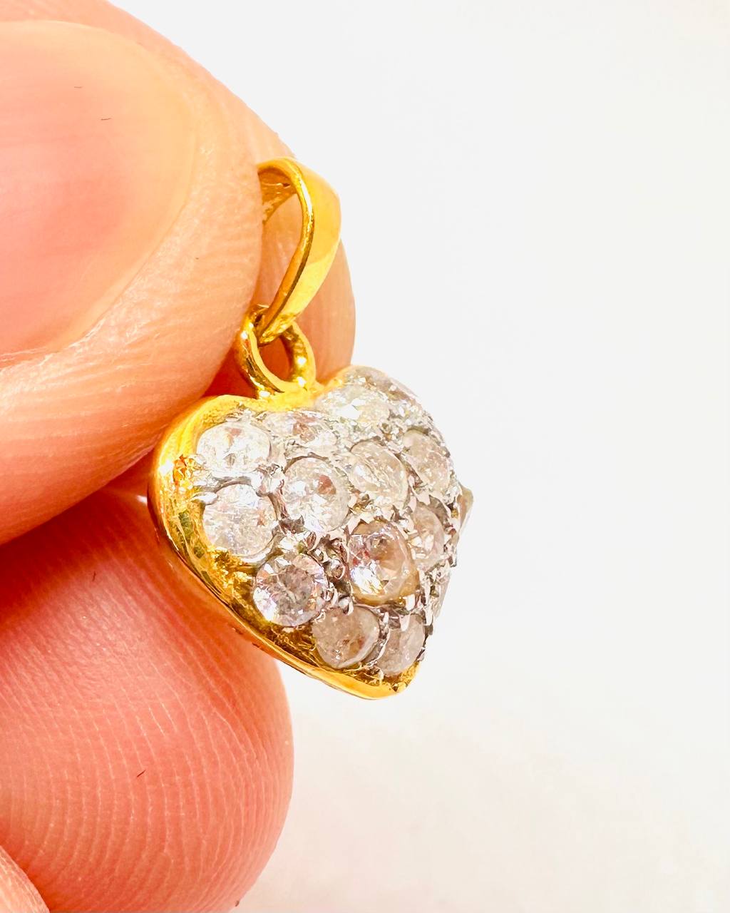 90% Gold (22K) Natural Gemstone Pendant — Handcrafted 2