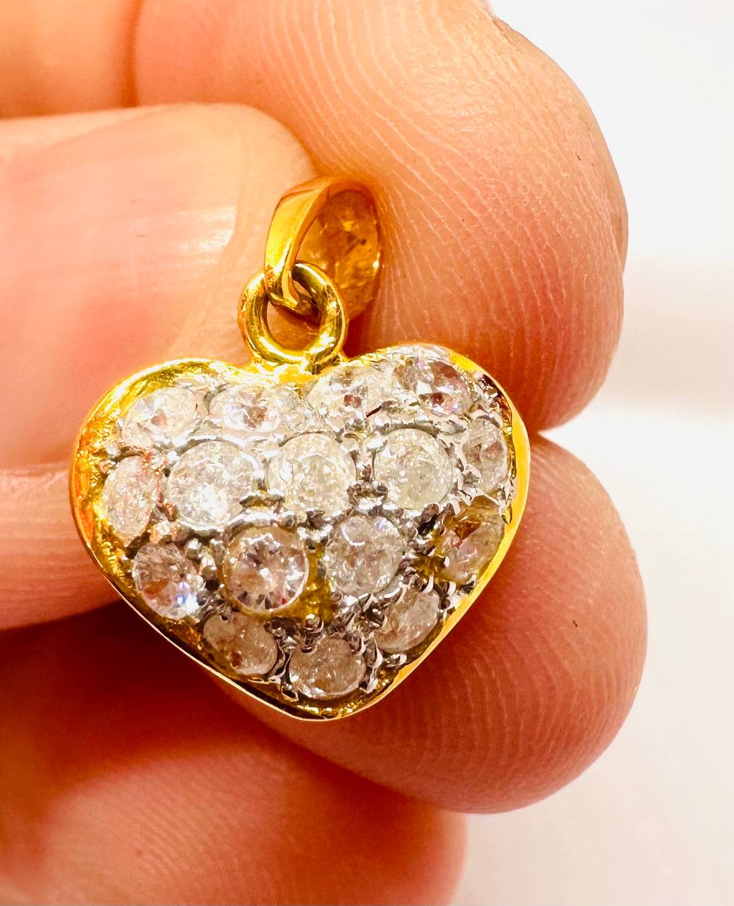 90% Gold (22K) Natural Gemstone Pendant — Handcrafted 4