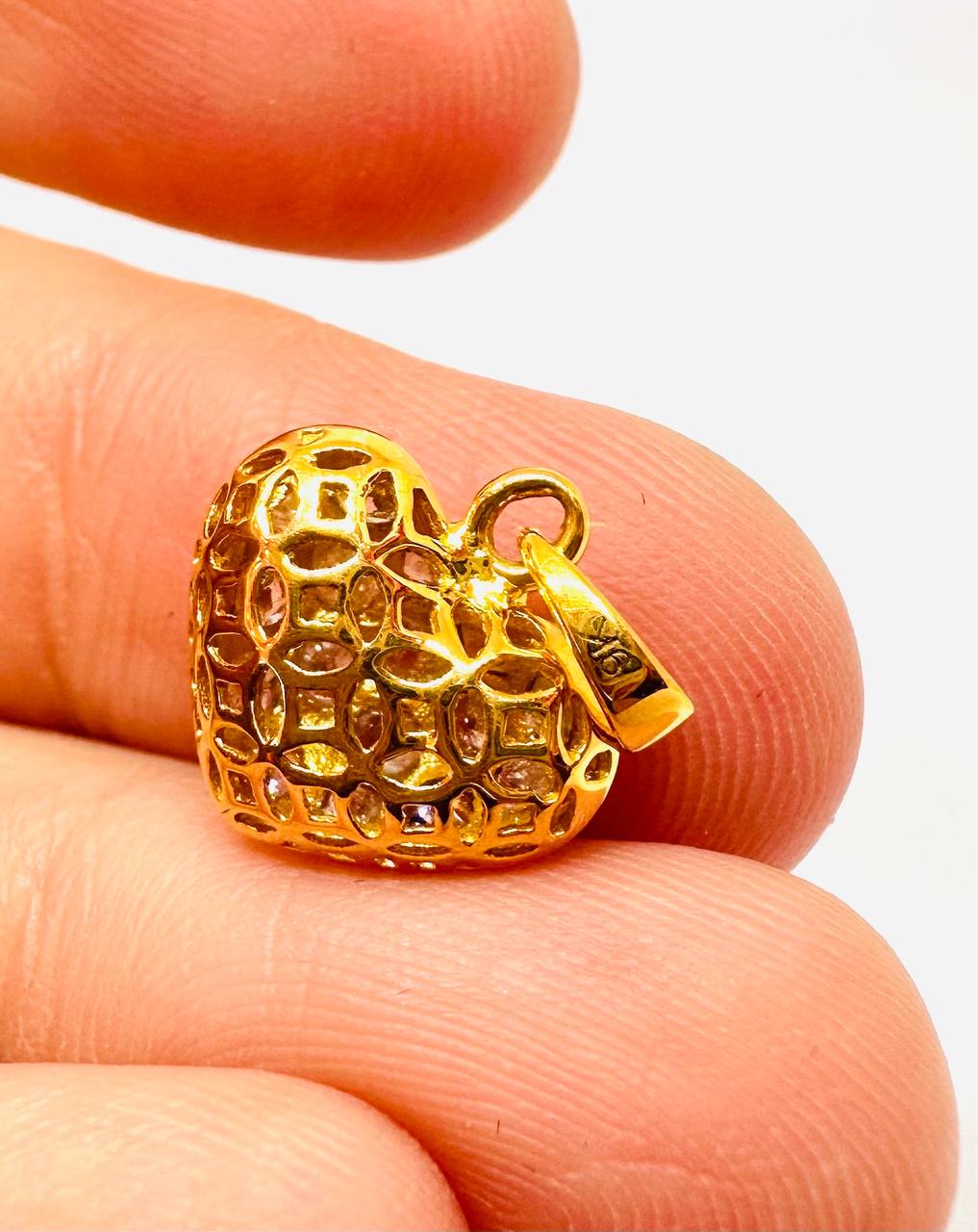 90% Gold (22K) Natural Gemstone Pendant — Handcrafted 5