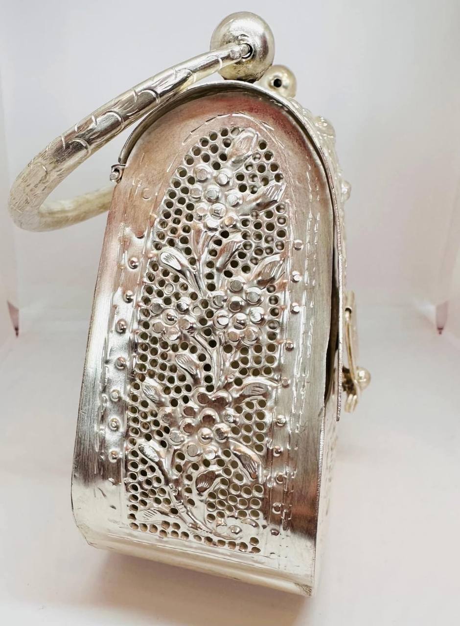Antique Silver Plated Clutch Bag — Handcrafted 2