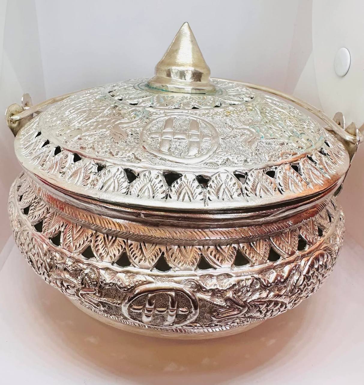 Antique Silver Plated Incense Burner & Hand Warmer — Handcrafted