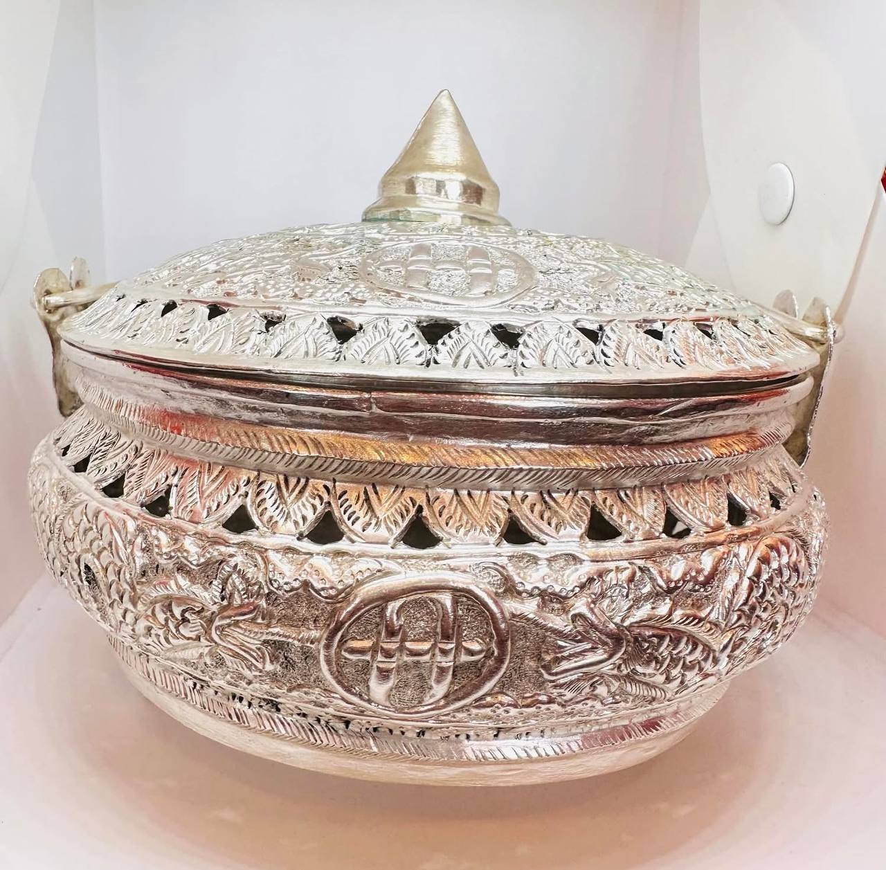 Antique Silver Plated Incense Burner & Hand Warmer — Handcrafted 2