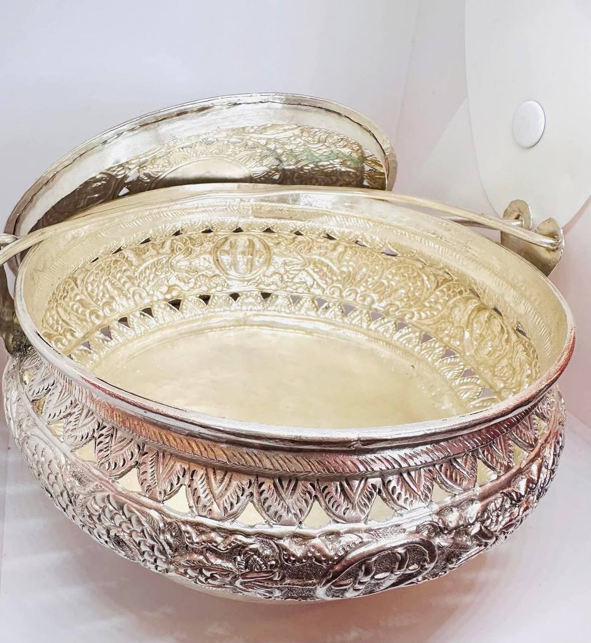 Antique Silver Plated Incense Burner & Hand Warmer — Handcrafted 4