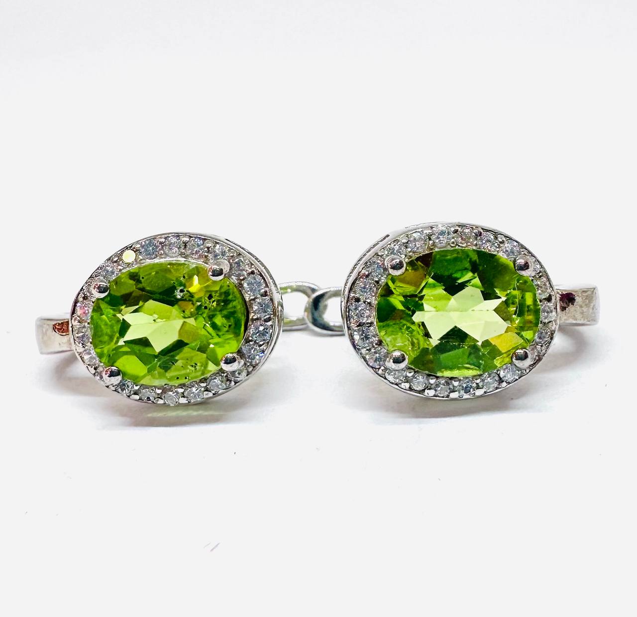 925 Sterling Silver Natural Peridot Drop Earrings — Handcrafted 2