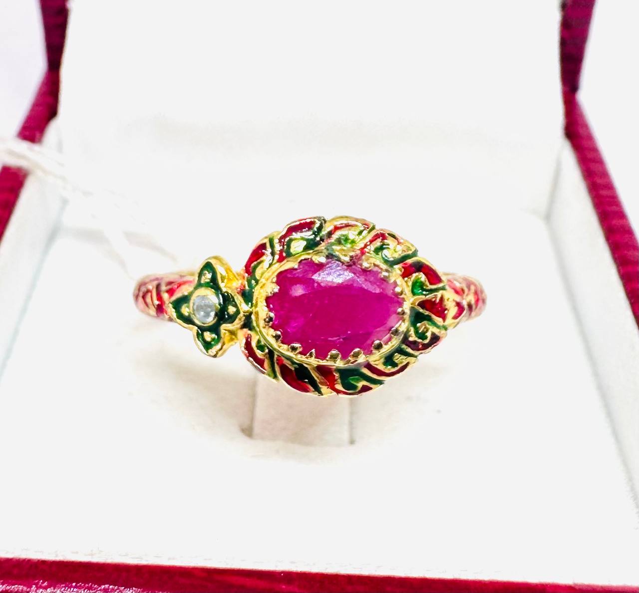 925 Sterling Silver Natural Ruby Ring — Handcrafted