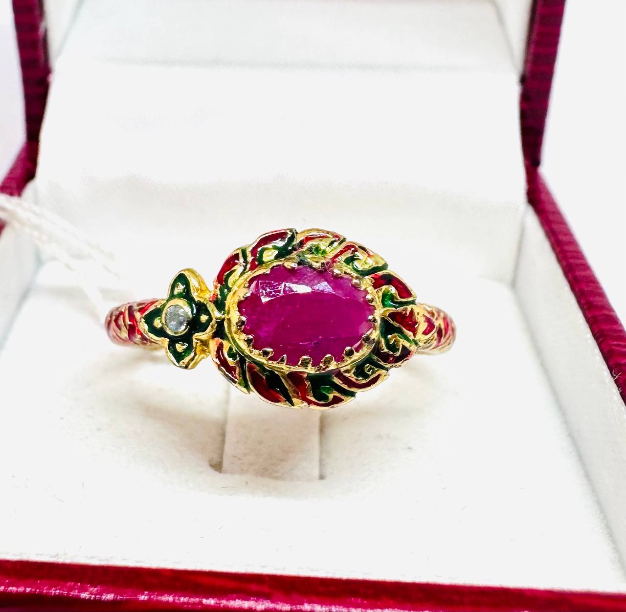 925 Sterling Silver Natural Ruby Ring — Handcrafted 2