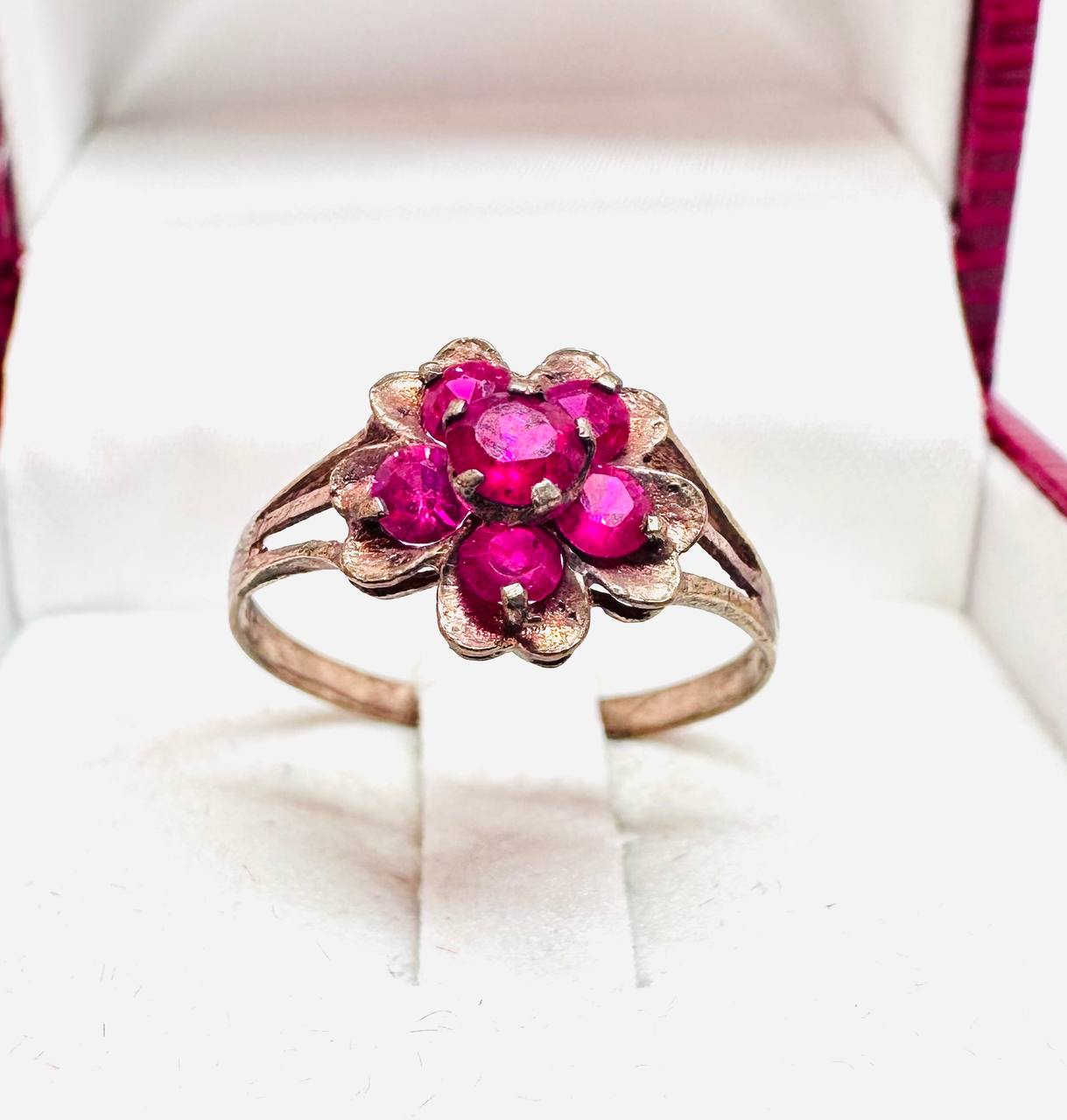 925 Sterling Silver Natural Gemstone Flower Ring — Handcrafted 2