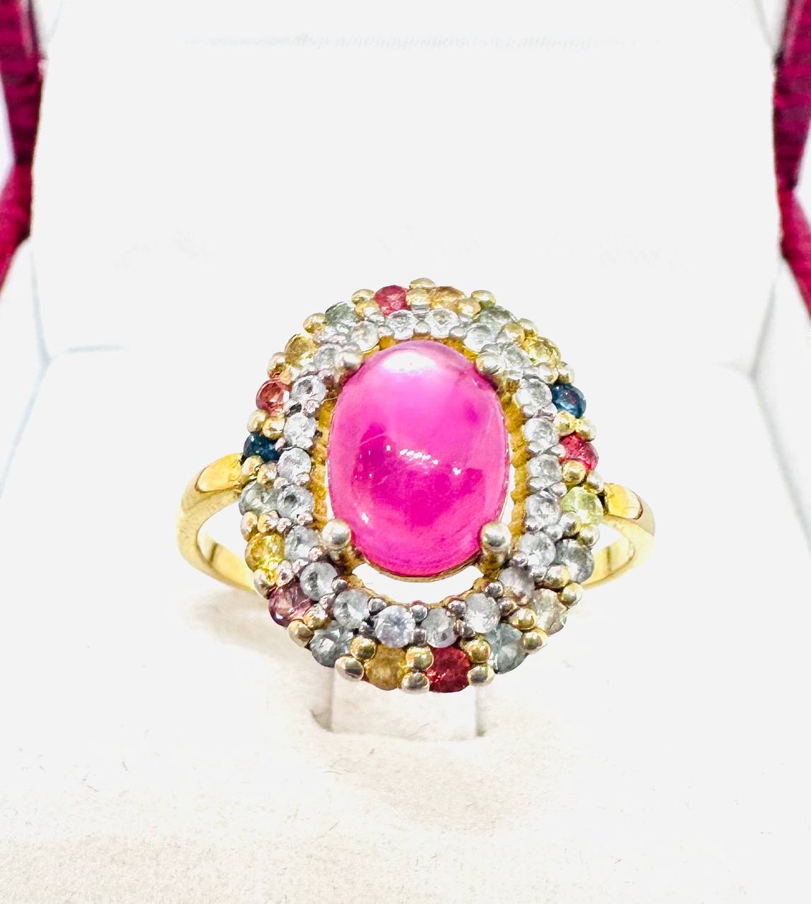 9K Gold Natural Ruby Ring — Handcrafted