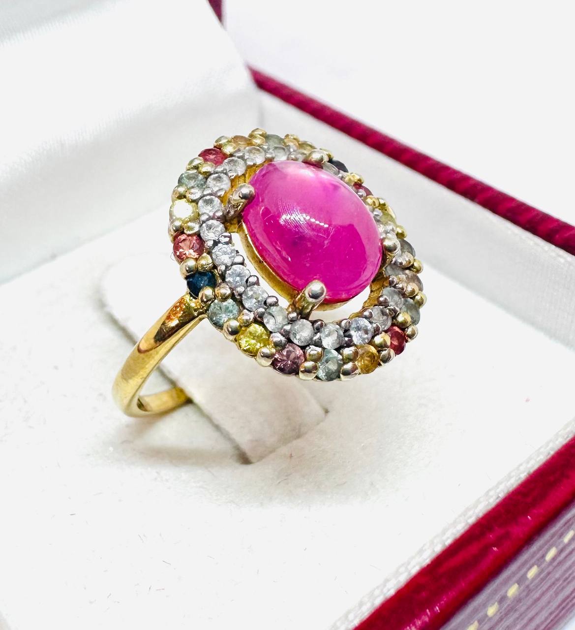 9K Gold rubí natural anillo 3