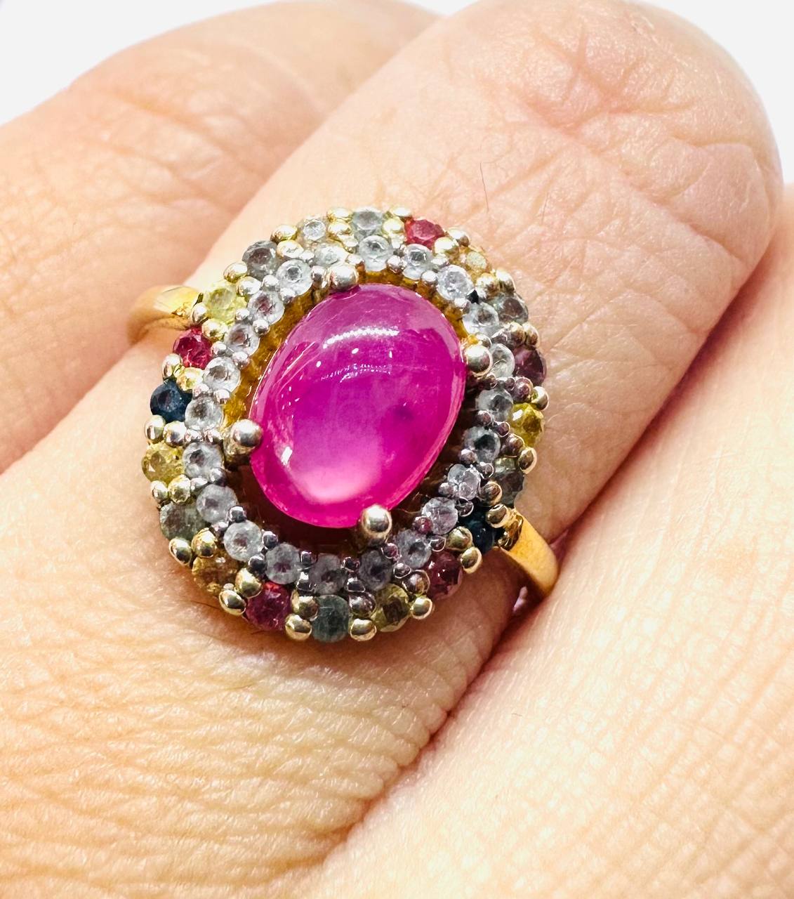 9K Gold rubí natural anillo 4