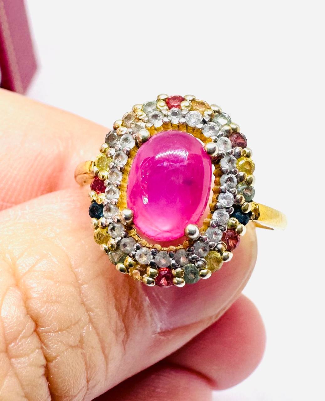 9K Gold rubí natural anillo 5