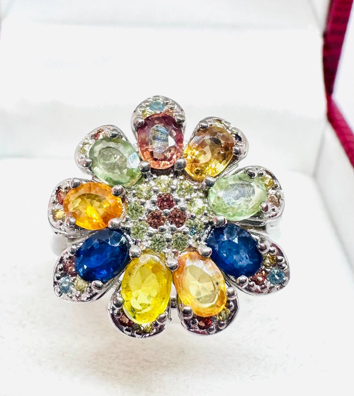 925 Sterling Silver Natural Gemstone Ring — Handcrafted