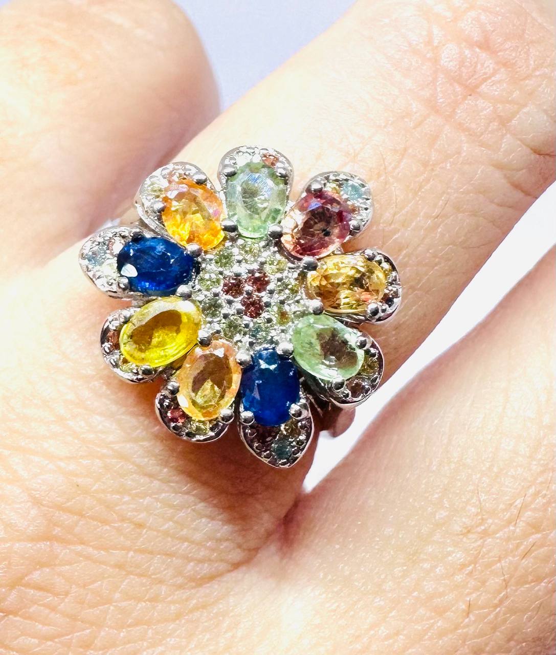 925 Sterling Silver Natural Gemstone Ring — Handcrafted 4