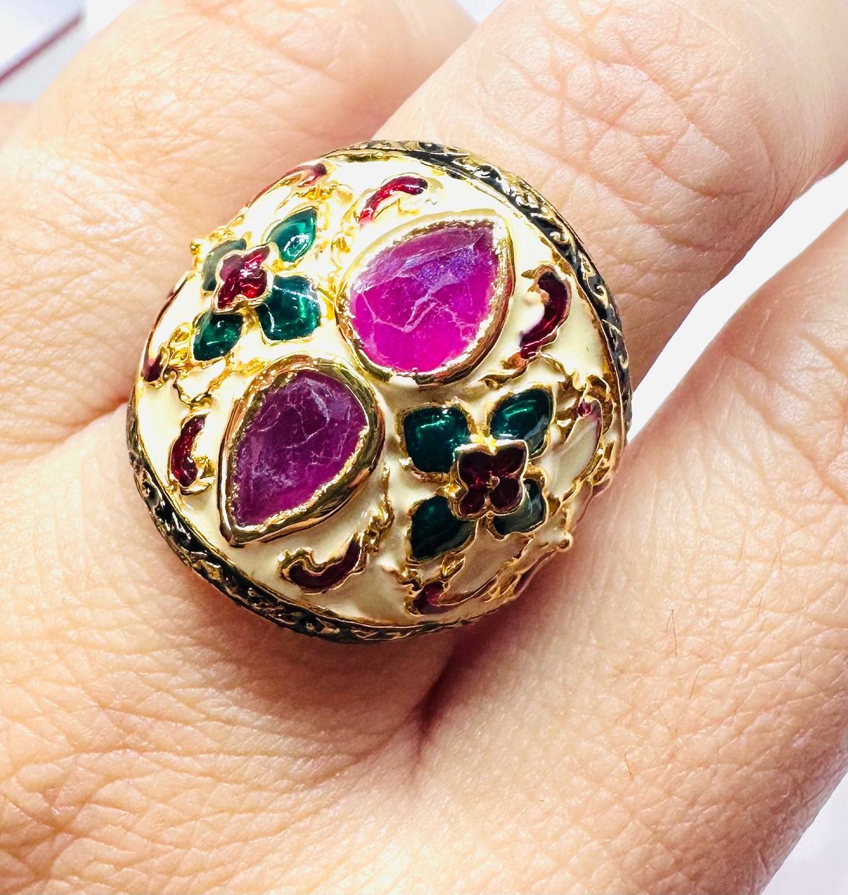 925 Sterling Silver Natural Ruby Ring — Handcrafted 4