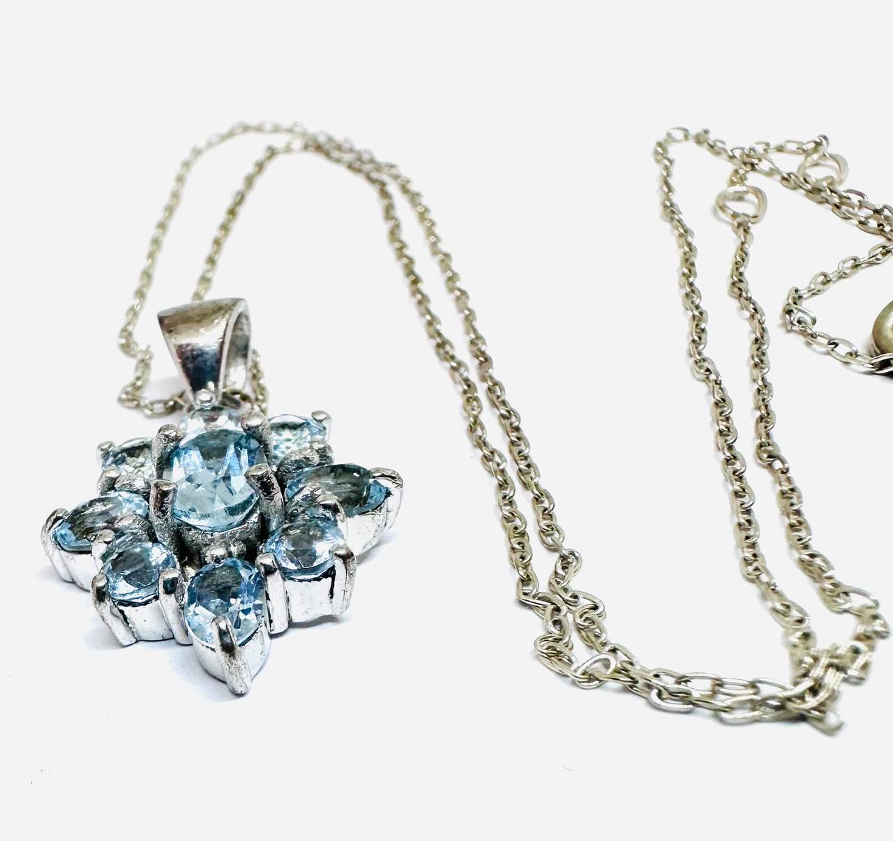 925 Sterling Silver (Italian Chain) Natural Gemstone Pendant Necklace — Handcrafted 2