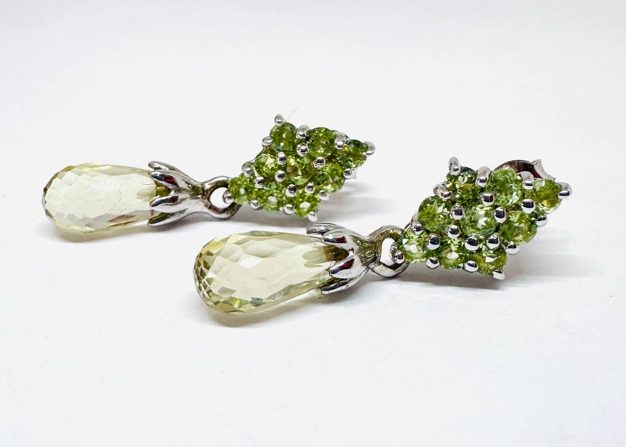 925 Sterling Silver Natural Amethyst Drop Earrings — Handcrafted 4