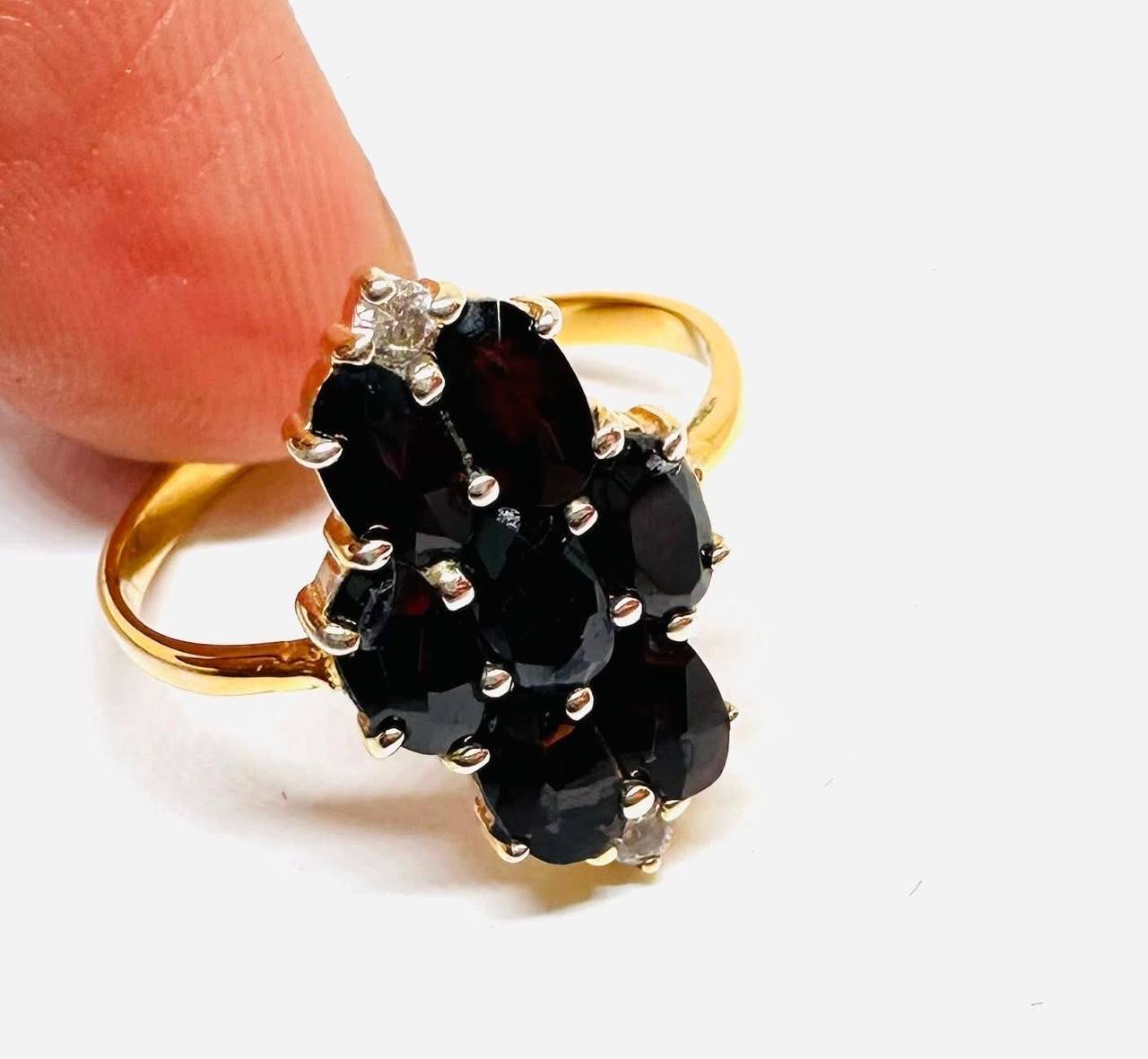 9K Gold Natural Gemstone Ring — Handcrafted