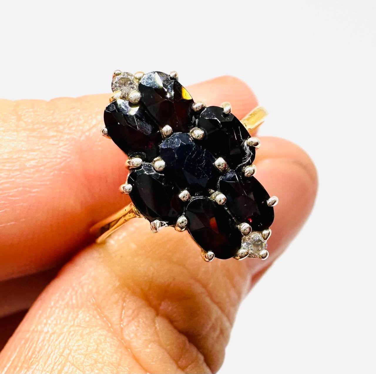 9K Gold Natural Gemstone Ring — Handcrafted 2
