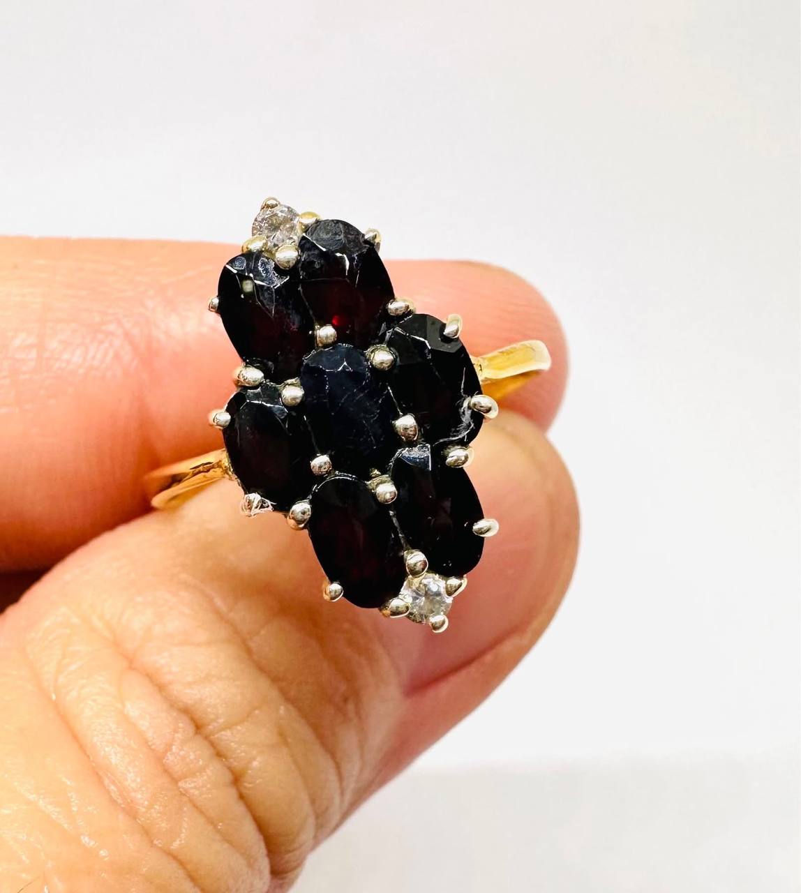 9K Gold Natural Gemstone Ring — Handcrafted 3