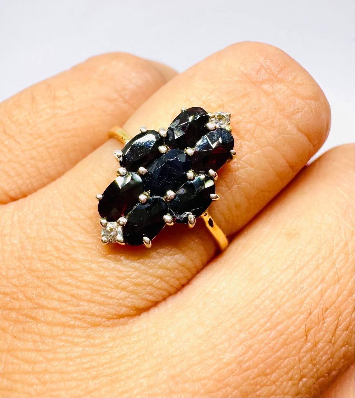 9K Gold Natural Gemstone Ring — Handcrafted 4