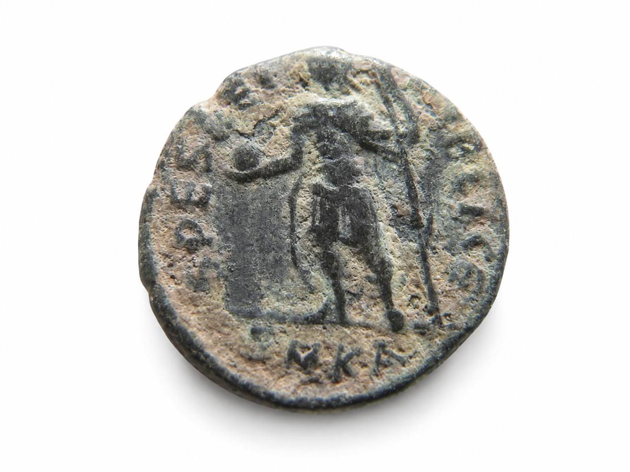 Ancient Roman Honorius AE3 Bronze Coin – VIRTVS EXERCITI, Cyzicus, AD 395–401, RIC X 68 2